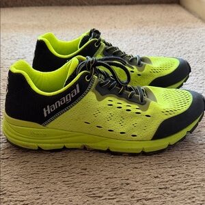 Men's Athletic Shoes - Neon Yellow and Black